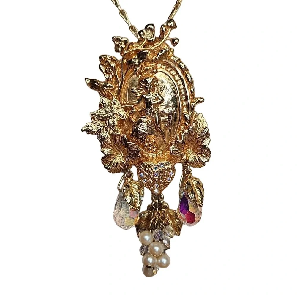 Kirks Folly Vintage Necklace AB Gold-tone - Picture 4 of 5